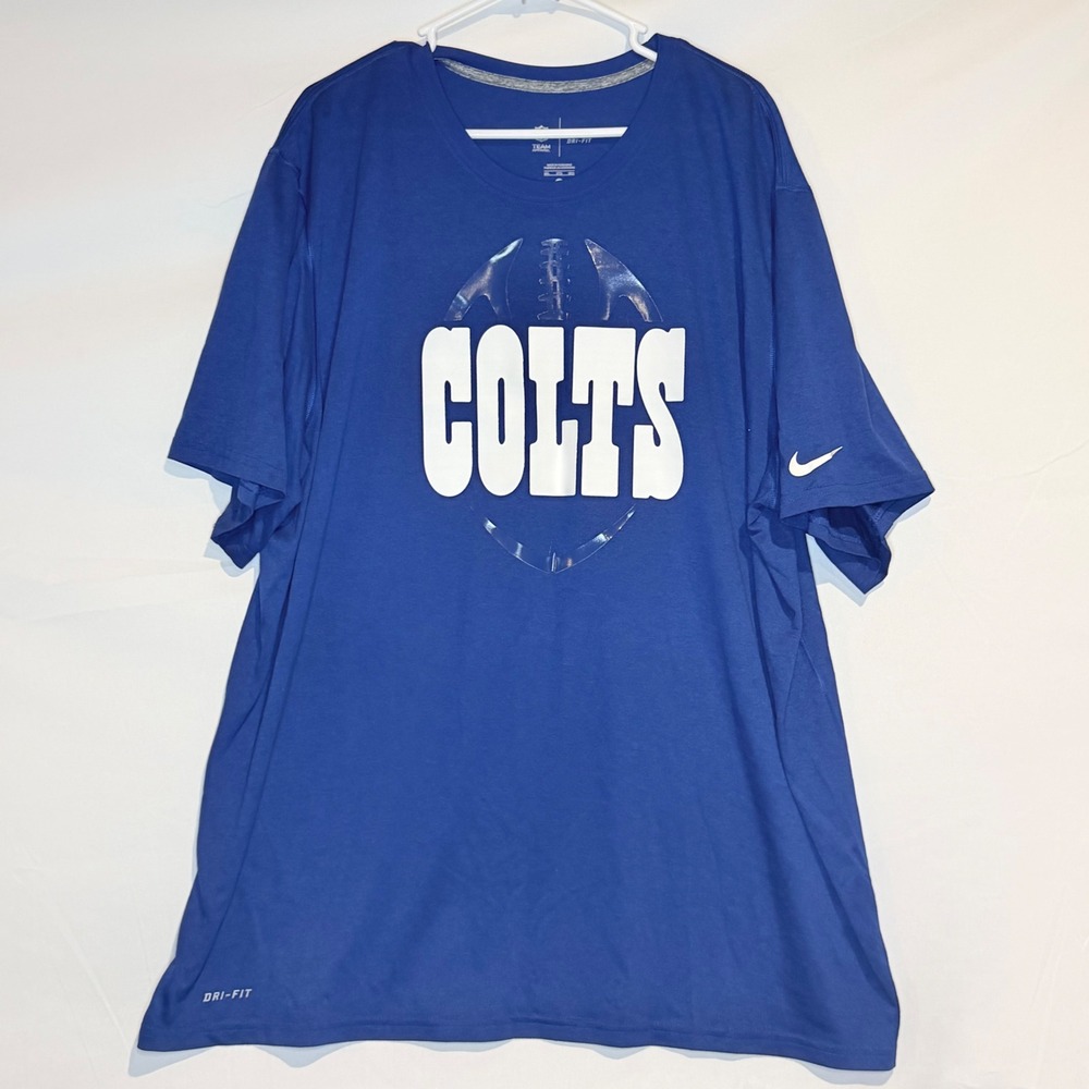 Nike Mens Indianapolis Colts Dri-FIT T-Shirt Blue NFL Team Apparel 3XL